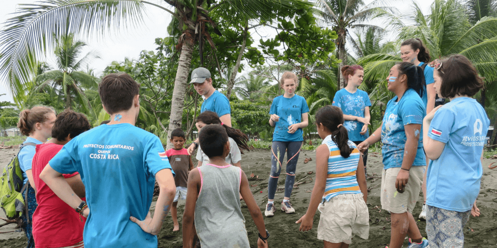 A high school service learning group contributes to our community development project in Quepos, Costa Rica.