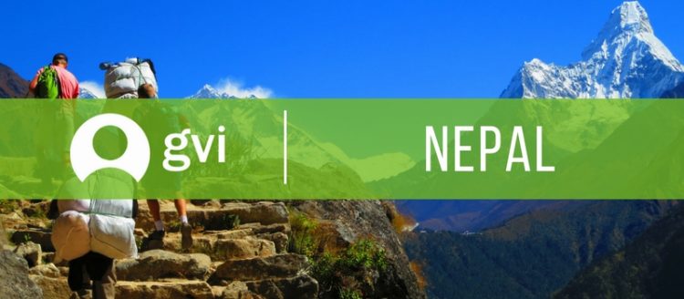 Trekking through the Himalayas in Nepal